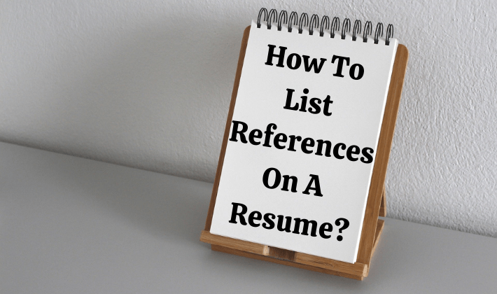 how to list references on a resume